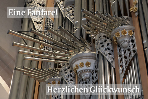 Grußkarte organist orgel - grußkarte,
