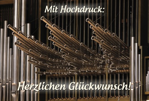 Grußkarte organist orgel - grußkarte,