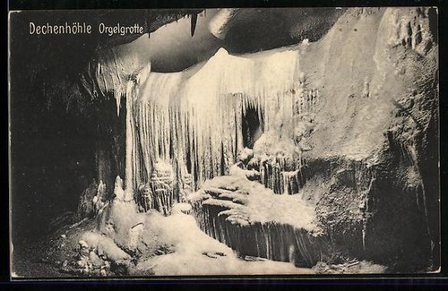 Ansichtskarte dechenhöhle - ansichtskarte,
