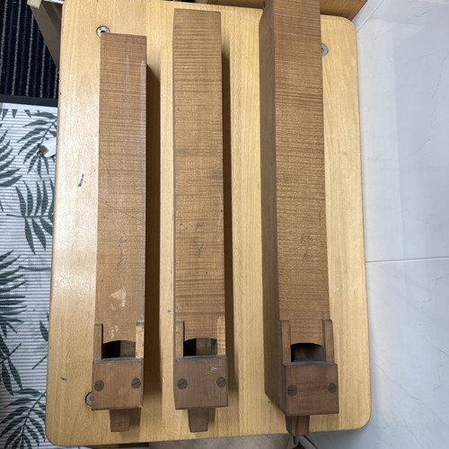 Orgelpfeifen holz antik - 3x,